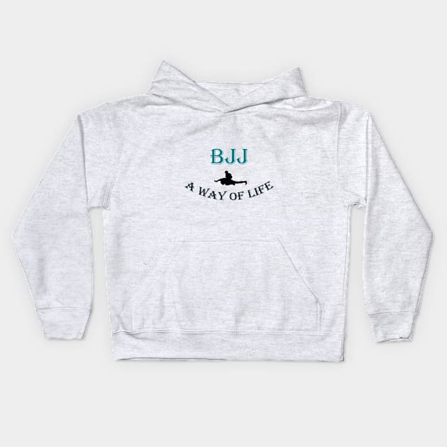 BJJ a way of life Kids Hoodie by OnuM2018